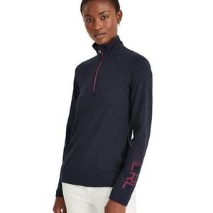 NWT Lauren Ralph Lauren NAVY Jersey Quarter-Zip Pullover